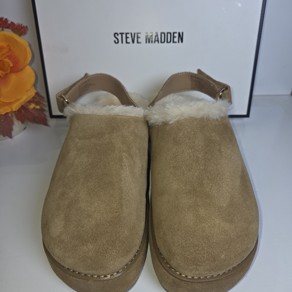 Steve Madden Tan Suede Slip-On Shoes - Picture 2 of 10